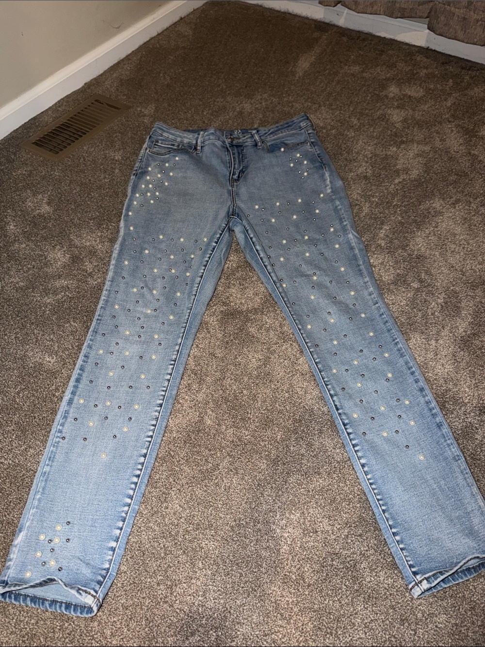 Embellished Light Blue Women's Jeans